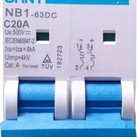 Chint 182703 DC MCB NB1-63DC 1P/2P panel mount breaker
